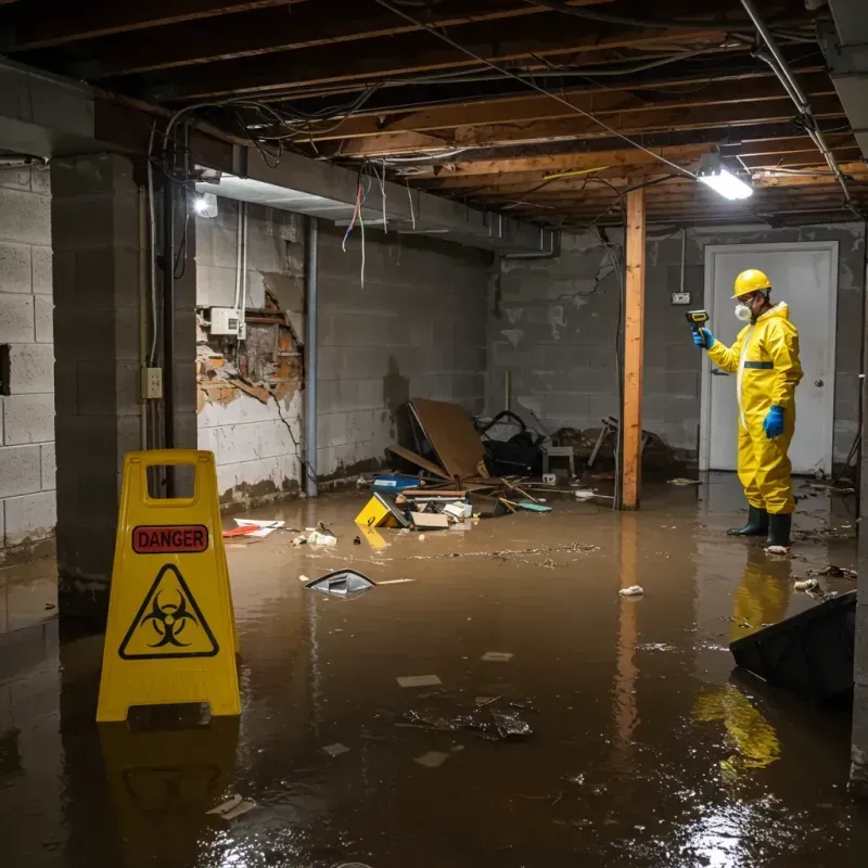 Flooded Basement Electrical Hazard in Honeoye Falls, NY Property